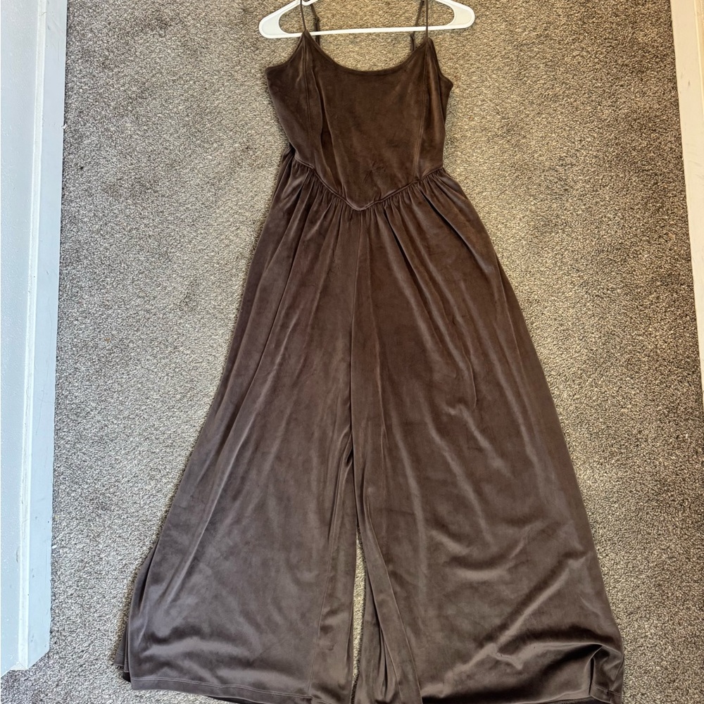 American Eagle Outfitters Chocolate Brown Jumpsuit